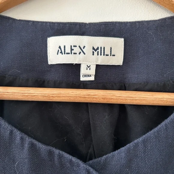 Alex Mill Linen Vest | Navy | Medium - Picture 5 of 7